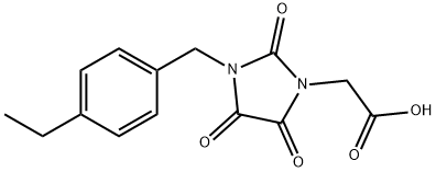 2-[3-(4-ETHYLBENZYL)-2,4,5-TRIOXO-1-IMIDAZOLIDINYL]ACETIC ACID Struktur