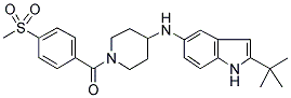 4-[(2-TERT-BUTYL-(1H)-INDOL-5-YL)AMINO]-1-[[4-(METHYLSULPHONYL)PHENYL]CARBONYL]PIPERIDINE Struktur