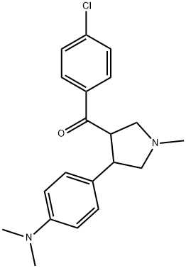 (4-CHLOROPHENYL)(4-[4-(DIMETHYLAMINO)PHENYL]-1-METHYLTETRAHYDRO-1H-PYRROL-3-YL)METHANONE Struktur