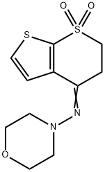 4-(MORPHOLINOIMINO)-3,4-DIHYDRO-1LAMBDA6-THIENO[2,3-B]THIOPYRAN-1,1(2H)-DIONE Struktur