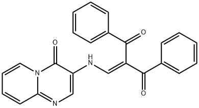 2-([(4-OXO-4H-PYRIDO[1,2-A]PYRIMIDIN-3-YL)AMINO]METHYLENE)-1,3-DIPHENYL-1,3-PROPANEDIONE Struktur