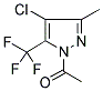 1-ACETYL-4-CHLORO-5(3)-METHYL-3(5)-(TRIFLUOROMETHYL)PYRAZOLE Struktur