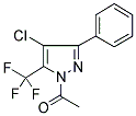 1-ACETYL-4-CHLORO-5(3)-PHENYL-3(5)-(TRIFLUOROMETHYL)PYRAZOLE Struktur