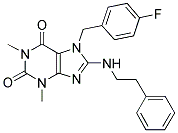 7-(4-FLUOROBENZYL)-1,3-DIMETHYL-8-(PHENETHYLAMINO)-1H-PURINE-2,6(3H,7H)-DIONE Struktur