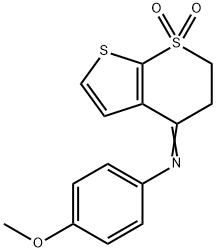 4-[(4-METHOXYPHENYL)IMINO]-2,3-DIHYDRO-1LAMBDA6-THIENO[2,3-B]THIOPYRAN-1,1-DIONE Struktur