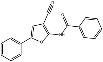 N-(3-CYANO-5-PHENYL-2-FURYL)BENZENECARBOXAMIDE Struktur