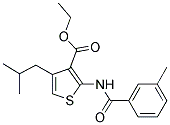 ETHYL 4-ISOBUTYL-2-[(3-METHYLBENZOYL)AMINO]THIOPHENE-3-CARBOXYLATE Struktur