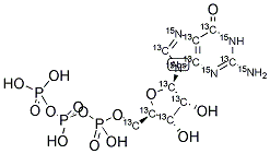 GTP (U-13C10; U-15N5) Struktur