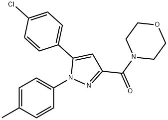 [5-(4-CHLOROPHENYL)-1-(4-METHYLPHENYL)-1H-PYRAZOL-3-YL](MORPHOLINO)METHANONE Struktur