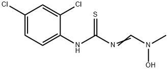 N-(2,4-DICHLOROPHENYL)-N'-((E)-[HYDROXY(METHYL)AMINO]METHYLIDENE)THIOUREA Struktur