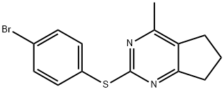 2-[(4-BROMOPHENYL)SULFANYL]-4-METHYL-6,7-DIHYDRO-5H-CYCLOPENTA[D]PYRIMIDINE Struktur