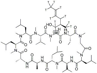 METHYL-BUTENYL-METHYL-THREONINE-BETA-3H CYCLOSPORIN-A Struktur