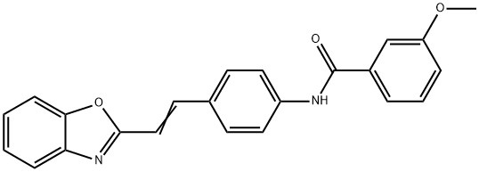 N-(4-[(E)-2-(1,3-BENZOXAZOL-2-YL)ETHENYL]PHENYL)-3-METHOXYBENZENECARBOXAMIDE Struktur