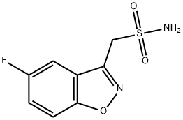 5-FLUORO-3-SULFAMOYL METHYL-1,2-BENZISOXAZOLE Struktur