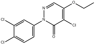 4-CHLORO-2-(3,4-DICHLOROPHENYL)-5-ETHOXY-3(2H)-PYRIDAZINONE Struktur