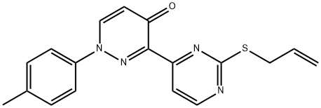 3-[2-(ALLYLSULFANYL)-4-PYRIMIDINYL]-1-(4-METHYLPHENYL)-4(1H)-PYRIDAZINONE Struktur