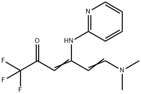 (3E,5E)-6-(DIMETHYLAMINO)-1,1,1-TRIFLUORO-4-(2-PYRIDINYLAMINO)-3,5-HEXADIEN-2-ONE Struktur