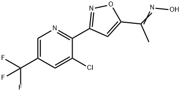 1-(3-[3-CHLORO-5-(TRIFLUOROMETHYL)-2-PYRIDINYL]-5-ISOXAZOLYL)-1-ETHANONE OXIME Struktur