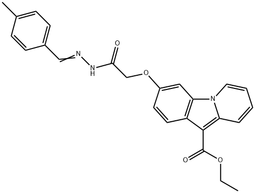 ETHYL 3-(2-(2-[(E)-(4-METHYLPHENYL)METHYLIDENE]HYDRAZINO)-2-OXOETHOXY)PYRIDO[1,2-A]INDOLE-10-CARBOXYLATE Struktur