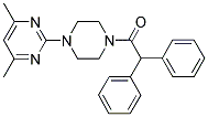 N-(4,6-DIMETHYLPYRIMIDIN-2-YL)-N'-(1-OXO-2,2-DIPHENYLETHYL)PIPERAZINE Struktur