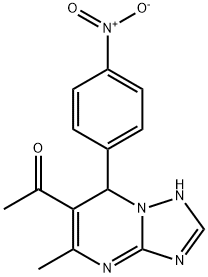 1-[5-METHYL-7-(4-NITROPHENYL)-4,7-DIHYDRO[1,2,4]TRIAZOLO[1,5-A]PYRIMIDIN-6-YL]-1-ETHANONE Struktur