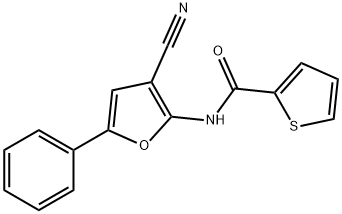 N-(3-CYANO-5-PHENYL-2-FURYL)-2-THIOPHENECARBOXAMIDE Struktur