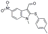 1-METHYL-2-[(4-METHYLPHENYL)SULFANYL]-5-NITRO-1H-INDOLE-3-CARBALDEHYDE Struktur