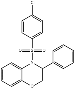 4-[(4-CHLOROPHENYL)SULFONYL]-3-PHENYL-3,4-DIHYDRO-2H-1,4-BENZOXAZINE Struktur