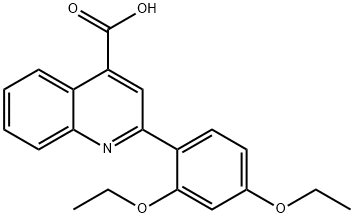 2-(2,4-DIETHOXY-PHENYL)-QUINOLINE-4-CARBOXYLIC ACID Struktur