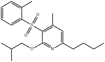 6-BUTYL-2-ISOBUTOXY-4-METHYL-3-PYRIDINYL 2-METHYLPHENYL SULFONE Struktur