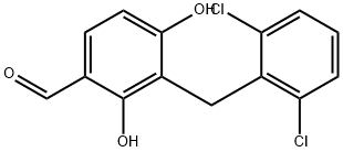 3-(2,6-DICHLOROBENZYL)-2,4-DIHYDROXYBENZENECARBALDEHYDE Struktur