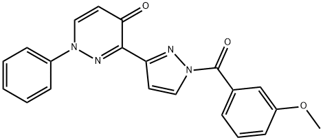 3-[1-(3-METHOXYBENZOYL)-1H-PYRAZOL-3-YL]-1-PHENYL-4(1H)-PYRIDAZINONE Struktur