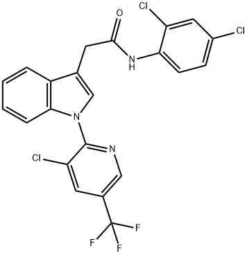 2-(1-[3-CHLORO-5-(TRIFLUOROMETHYL)-2-PYRIDINYL]-1H-INDOL-3-YL)-N-(2,4-DICHLOROPHENYL)ACETAMIDE Struktur