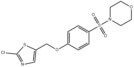 (2-CHLORO-1,3-THIAZOL-5-YL)METHYL 4-(MORPHOLINOSULFONYL)PHENYL ETHER Struktur