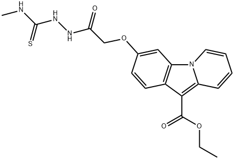 ETHYL 3-(2-(2-[(METHYLAMINO)CARBOTHIOYL]HYDRAZINO)-2-OXOETHOXY)PYRIDO[1,2-A]INDOLE-10-CARBOXYLATE Struktur