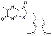 (2Z)-2-(3,4-DIMETHOXYBENZYLIDENE)-6-METHYL-7H-[1,3]THIAZOLO[3,2-B][1,2,4]TRIAZINE-3,7(2H)-DIONE Struktur