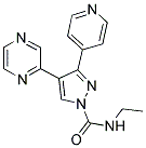 N-ETHYL-4-(PYRAZIN-2-YL)-3-(PYRIDIN-4-YL)PYRAZOLE-1-CARBOXAMIDE Struktur