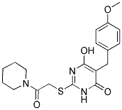 6-HYDROXY-5-(4-METHOXYBENZYL)-2-[(2-OXO-2-PIPERIDIN-1-YLETHYL)THIO]PYRIMIDIN-4(3H)-ONE Struktur