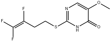 5-METHOXY-2-[(3,4,4-TRIFLUORO-3-BUTENYL)SULFANYL]-4-PYRIMIDINOL Struktur