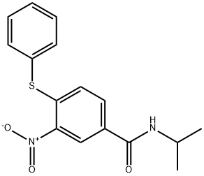 N-ISOPROPYL-3-NITRO-4-(PHENYLSULFANYL)BENZENECARBOXAMIDE Struktur