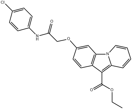 ETHYL 3-[2-(4-CHLOROANILINO)-2-OXOETHOXY]PYRIDO[1,2-A]INDOLE-10-CARBOXYLATE Struktur