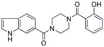 1-(2-HYDROXYBENZOYL)-4-[((1H)-INDOL-6-YL)CARBONYL]PIPERAZINE Struktur