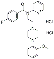 4-FLUORO-N-(2-[4-(2-METHOXYPHENYL)1-PIPERAZINYL]ETHYL)-N-(2-PYRIDINYL)BENZAMIDE DIHYDROCHLORIDE Struktur