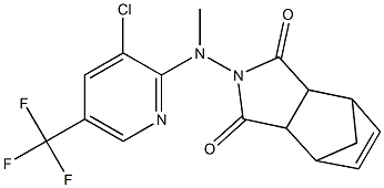 4-[[3-CHLORO-5-(TRIFLUOROMETHYL)-2-PYRIDINYL](METHYL)AMINO]-4-AZATRICYCLO[5.2.1.0(2,6)]DEC-8-ENE-3,5-DIONE Struktur