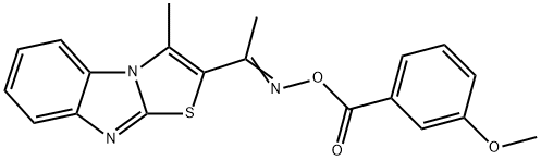 2-([(3-METHOXYBENZOYL)OXY]ETHANIMIDOYL)-3-METHYL[1,3]THIAZOLO[3,2-A][1,3]BENZIMIDAZOLE Struktur