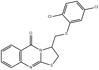 3-([(2,5-DICHLOROPHENYL)SULFANYL]METHYL)-2,3-DIHYDRO-5H-[1,3]THIAZOLO[2,3-B]QUINAZOLIN-5-ONE Struktur