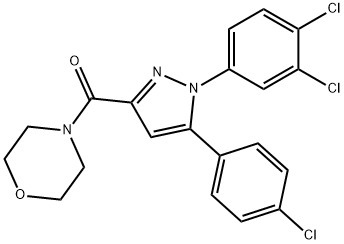 [5-(4-CHLOROPHENYL)-1-(3,4-DICHLOROPHENYL)-1H-PYRAZOL-3-YL](MORPHOLINO)METHANONE Struktur