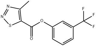 3-(TRIFLUOROMETHYL)PHENYL 4-METHYL-1,2,3-THIADIAZOLE-5-CARBOXYLATE Struktur