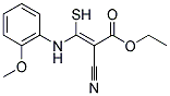 ETHYL 2-CYANO-3-MERCAPTO-3-(2-METHOXYANILINO)ACRYLATE Struktur