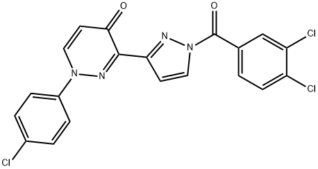 1-(4-CHLOROPHENYL)-3-[1-(3,4-DICHLOROBENZOYL)-1H-PYRAZOL-3-YL]-4(1H)-PYRIDAZINONE Structure